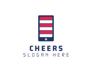 Patriotic Mobile Phone logo design