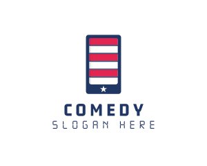 Patriotic Mobile Phone logo design