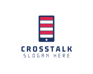 Patriotic Mobile Phone logo design