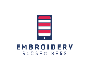 Patriotic Mobile Phone logo design