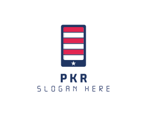 Patriotic Mobile Phone logo design