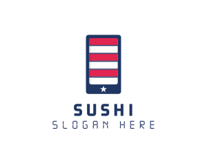 Patriotic Mobile Phone logo design