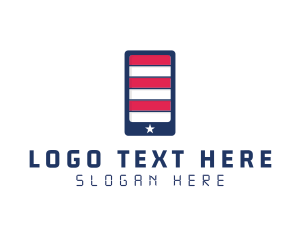 Stars And Stripes - Patriotic Mobile Phone logo design