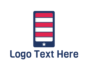 American - American Mobile Phone Application logo design