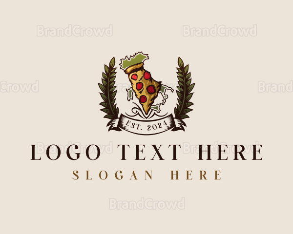 Italian Pizza Food Logo