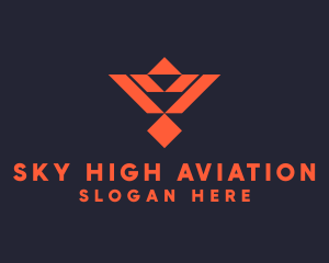 Aviation - Geometric Bird Aviation logo design