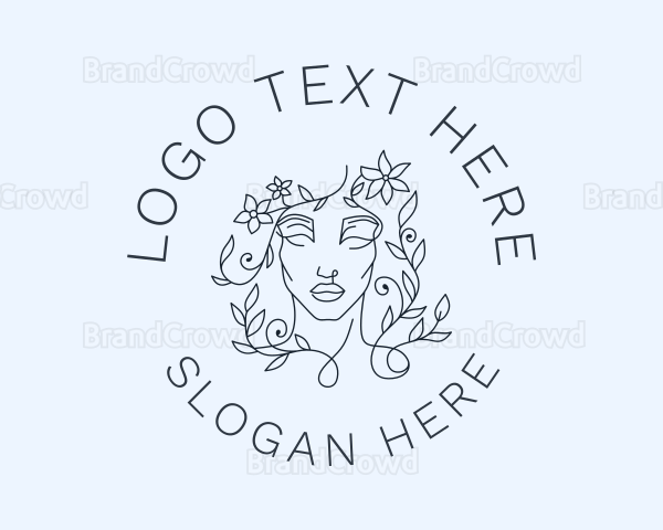 Flower Bloom Goddess Logo