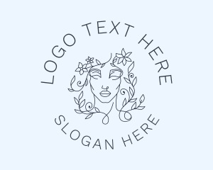 Flower Bloom Goddess Logo