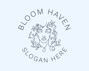 Flower Bloom Goddess logo design