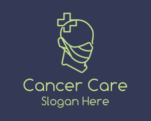 Cancer - Green Medical Mask Doctor logo design
