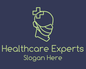 Physician - Green Medical Mask Doctor logo design
