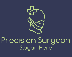 Surgeon - Green Medical Mask Doctor logo design