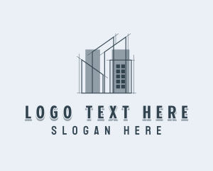 Architect - Builder Architect Blueprint logo design