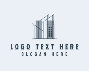 Engineer - Builder Architect Blueprint logo design