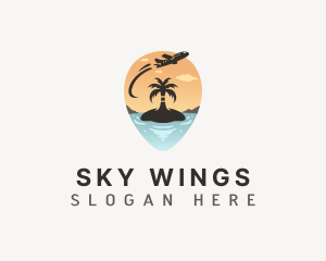 Airplane Tourism Travel logo design