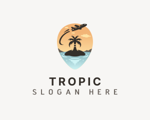 Airplane Tourism Travel logo design