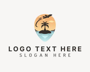 Island - Airplane Tourism Travel logo design