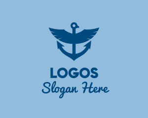 Navy - Eagle Anchor Ship logo design