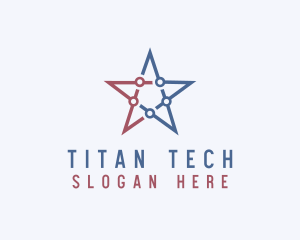 American Tech Star  logo design