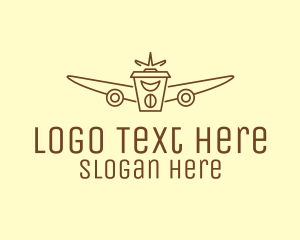 Airport - Airport Cafe Outline logo design