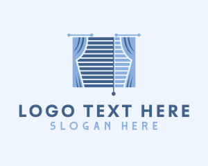 Installation - Window Curtain Blinds logo design