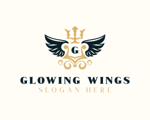 Wings Royal Monarchy logo design