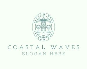 Coast - Tropical Lighthouse Coast logo design