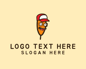 Hot Dog - Corn Dog Cap logo design