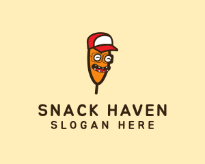 Snack Bar - Corn Dog Cap logo design