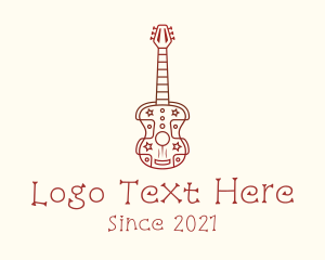 Country Music - Hippie Guitar Music logo design