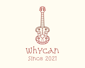 String Instrument - Hippie Guitar Music logo design