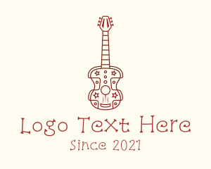 Hippie - Hippie Guitar Music logo design