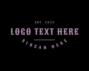 Gothic - Western Rodeo Business logo design