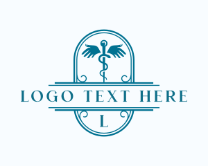 Laboratory - Caduceus Hand Support logo design
