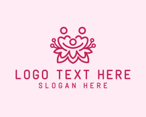 Human - Feminine Flower People logo design