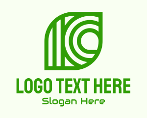 Gardening - Linear Abstract Leaf logo design