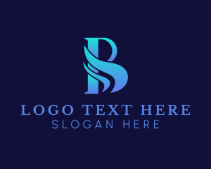 Swoosh - Luxury Spa Letter B logo design