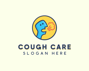 Cough - Virus Sick Coughing Person Transmission logo design