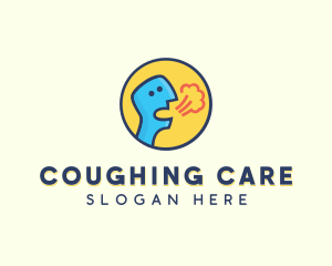 Coughing - Virus Sick Coughing Person Transmission logo design