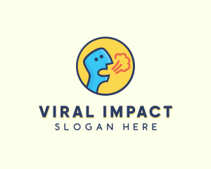 Infection - Virus Sick Coughing Person Transmission logo design