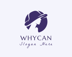 Maiden - Woman Hat Silhouette logo design