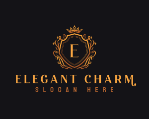 Elegant Ornamental Crest logo design