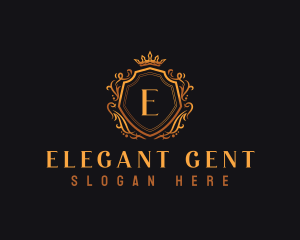 Elegant Ornamental Crest logo design