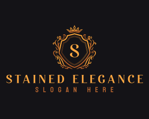 Elegant Ornamental Crest logo design