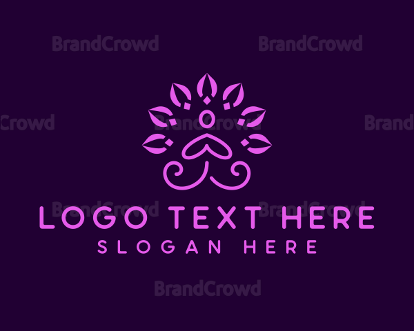 Floral Yoga Wellness Logo