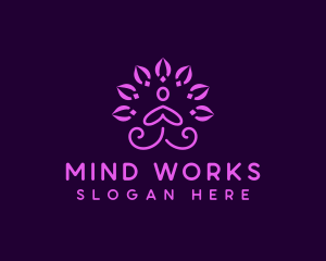 Floral Yoga Wellness logo design