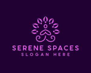 Floral Yoga Wellness logo design