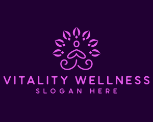 Floral Yoga Wellness logo design