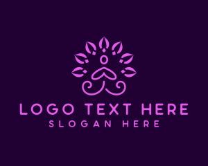 Health - Floral Yoga Wellness logo design