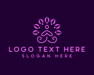 Floral Yoga Wellness Logo